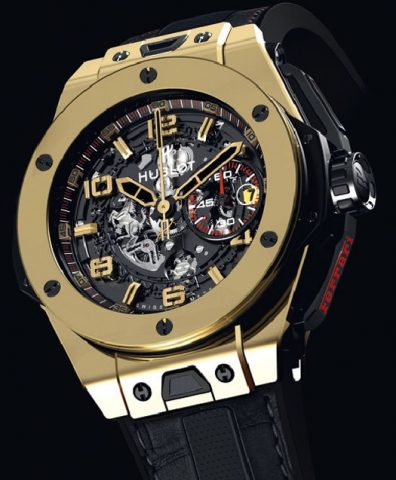 Hublot nouvelle big bang ferrari et magic gold montre de luxe bâle 2012
