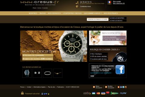 site-cresus.fr leader marché des montres de luxe d'occasion