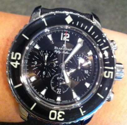 Blancpain Fifty Fathoms montre de luxe cresus chronographe flyback