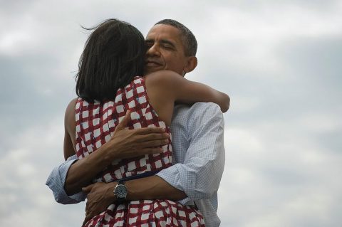 barack Obama 44 e président des états unis après sa victoire aux présidentielles 2012 a posté cette photo sur les réseaux sociaux