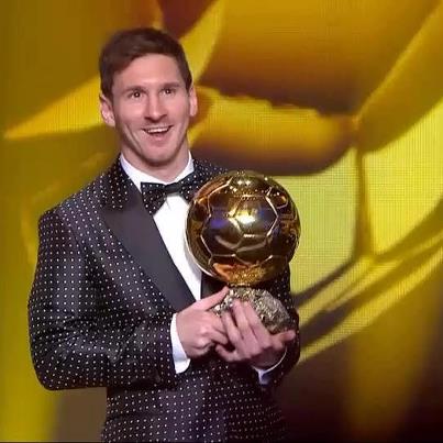lionel Messi remporte son 4 eme ballon d'or foot copyright AFP