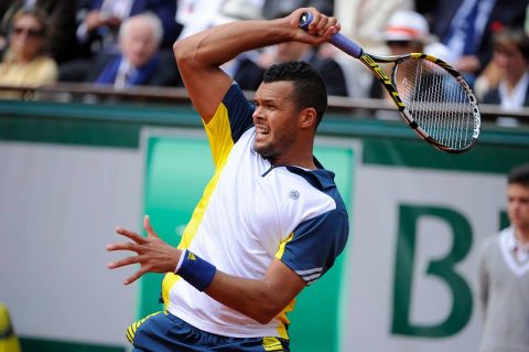 Tsonga à Roland Garros 2013, l'esprit gagnant. Source : page officielle facebook