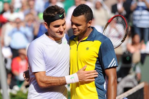 tsonga et federer roland garros 2013 match source page officielle tsonga facebook