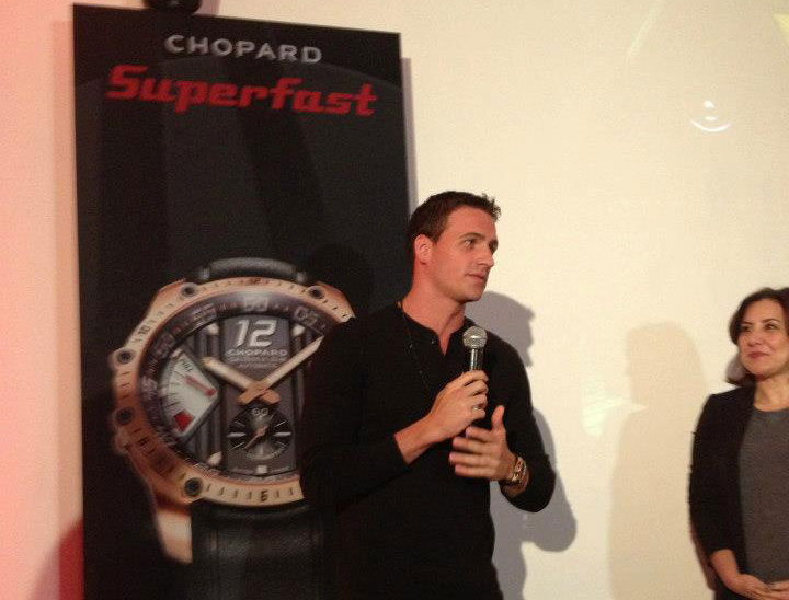 Ryan Lochte amateur de montre CHopard et de la chopard superfast