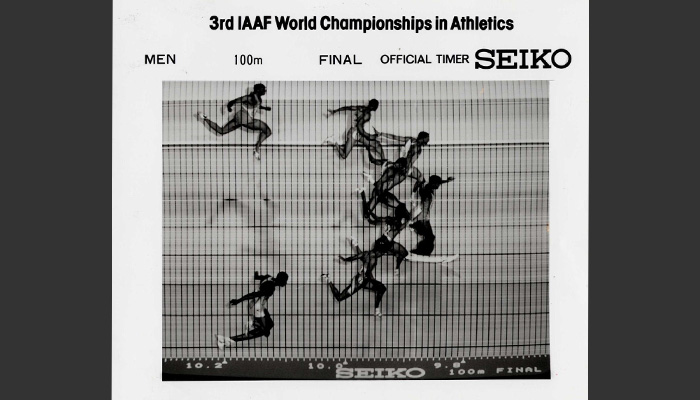 seiko chronométreur officiel des mondiaux d'athlétisme 2013 copyright seiko