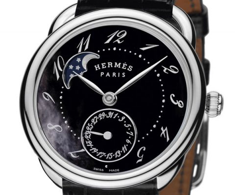 Hermes_Arceau_petite_lune_nacre_noire