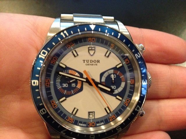 Tudor heritage chronographe blue cresus montres
