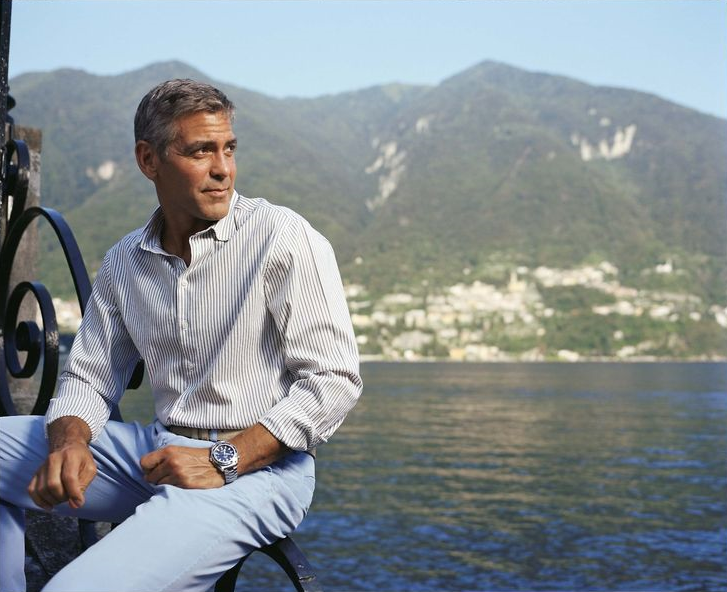 George Clooney au bord du lac